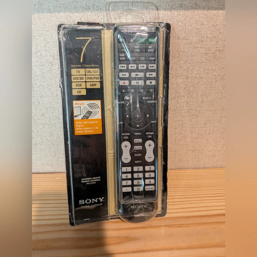 Sony Black Universal Remote Control with White Buttons